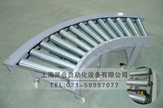 鋼制轉(zhuǎn)彎滾筒輸送機(jī)